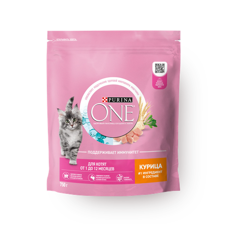 Сухой корм для котят Purina One курица с цельными злаками