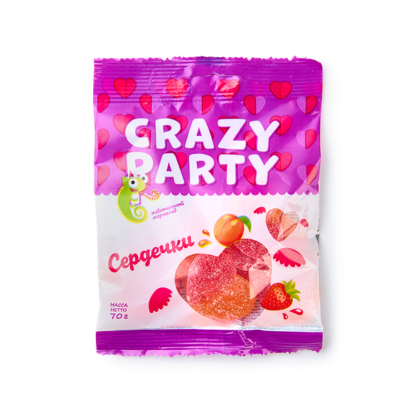 Мармелад жевательный Сердечки Crazy Party