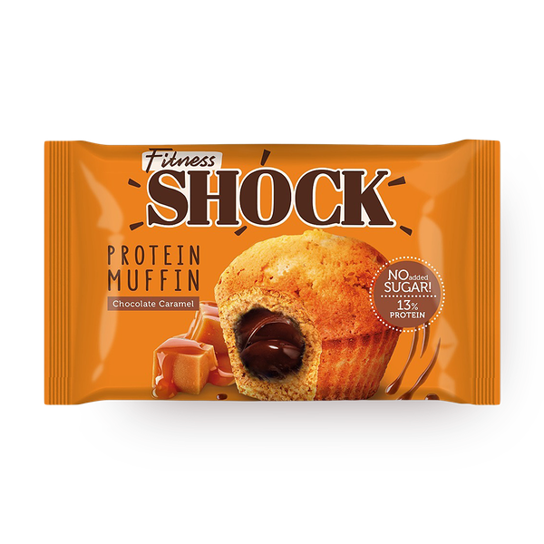 Маффин протеиновый FitnesShock шоколадная карамель без сахара