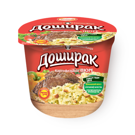 Пюре картофельное «Доширак» со вкусом мяса