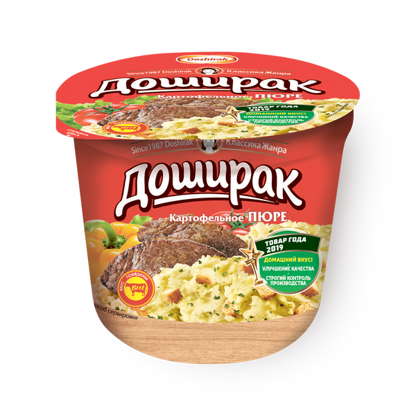 Пюре картофельное «Доширак» со вкусом мяса
