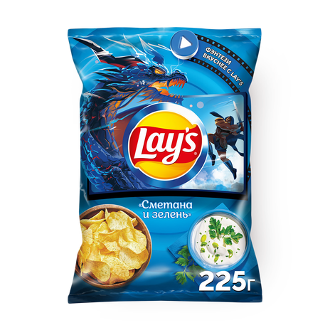 Чипсы Lay's Сметана и зелень