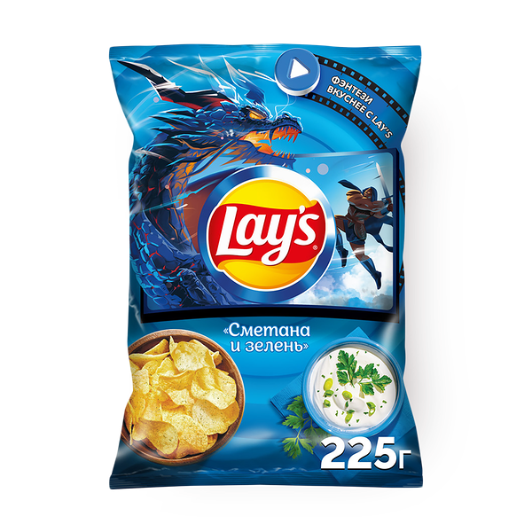 Чипсы Lay's Сметана и зелень