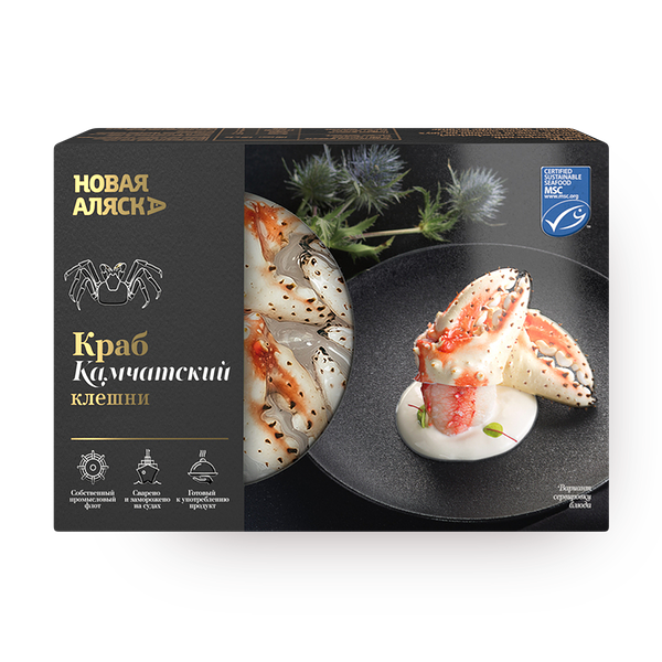 ⁠⁠Краб Камчатский «Новая Аляска» мясо большой клешни на двух когтях варёно-мороженое