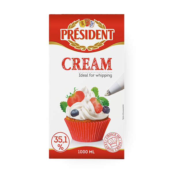 Сливки «President» 35,1%