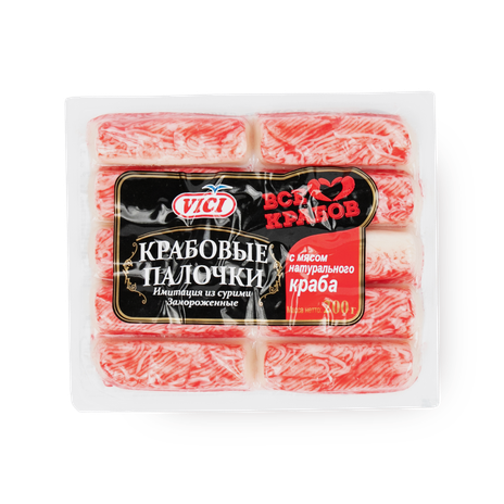 Крабовые палочки Vici с мясом натурального краба замороженные