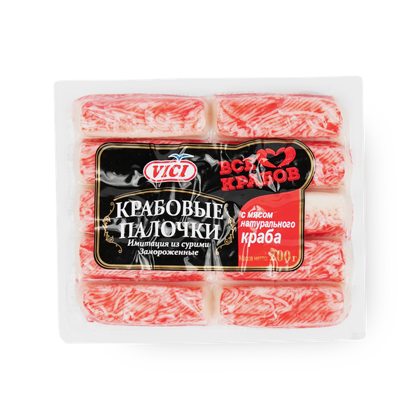 Крабовые палочки Vici с мясом натурального краба замороженные