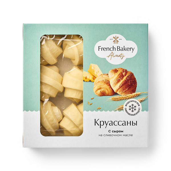 Круассаны French Bakery Almaty с сыром на сливочном масле замороженные