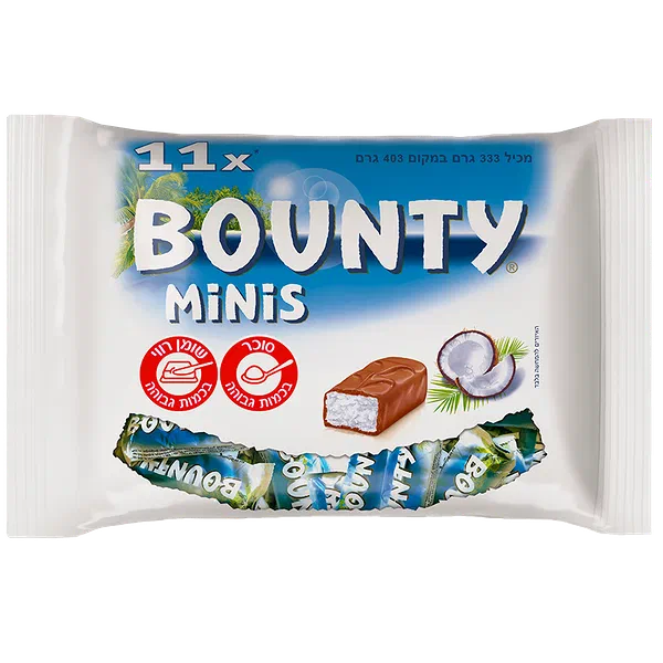 Bounty Minis Chocolate bars pack