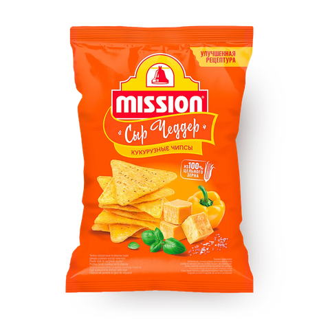 Чипсы кукурузные Mission сыр чеддер