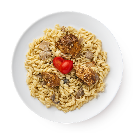 Паста с курицей и грибами «Сегодня»