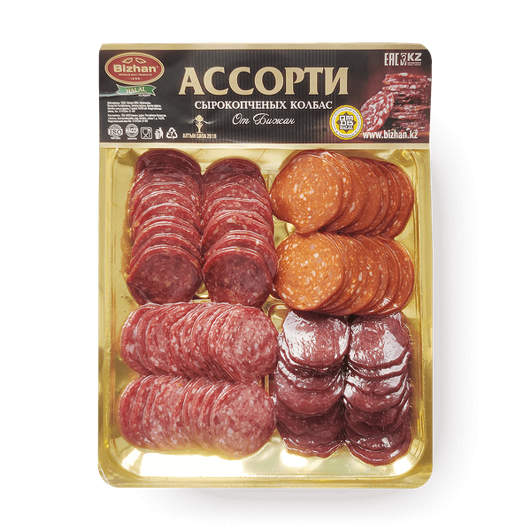 Колбаса «Бижан» сырокопчёная ассорти