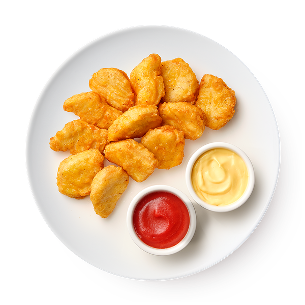 Большая порция наггетсов с кетчупом и сырным соусом «Из Лавки», 12 шт