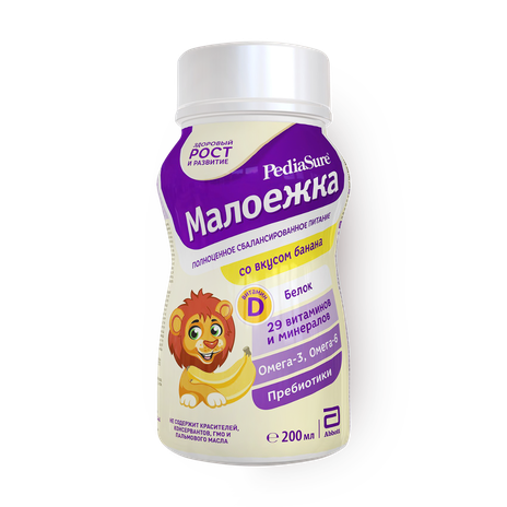 Смесь Малоежка PediaSure со вкусом банана с 12 месяцев