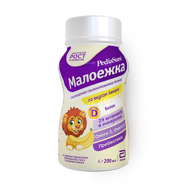 Смесь Малоежка PediaSure со вкусом банана с 12 месяцев