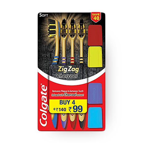 Colgate Zig Zag Cercoal medium toothbrush