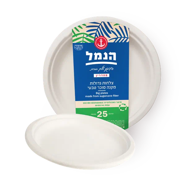 צלחות גדולות מקנה סוכר טבעי