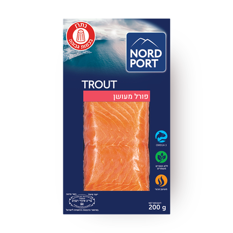 Cold smoked trout piece