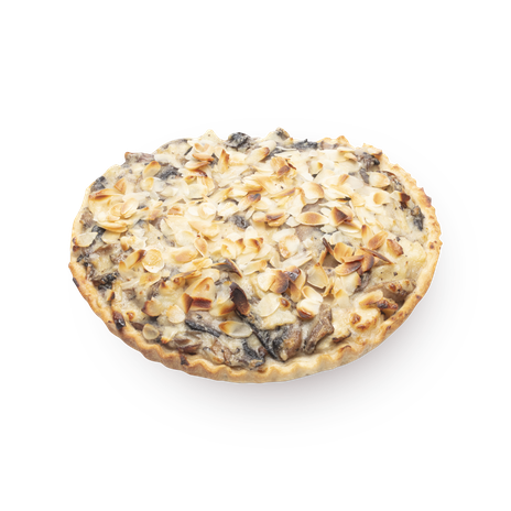 Camembert mushroom quiche