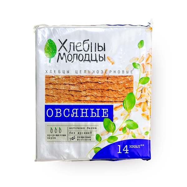 Хлебцы овсяные «Хлебцы Молодцы» с пророщенной пшеницей