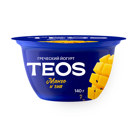 Йогурт греческий «Teos» 2% манго-чиа