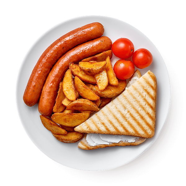 Завтрак с куриной колбаской и картофелем «Из Лавки»