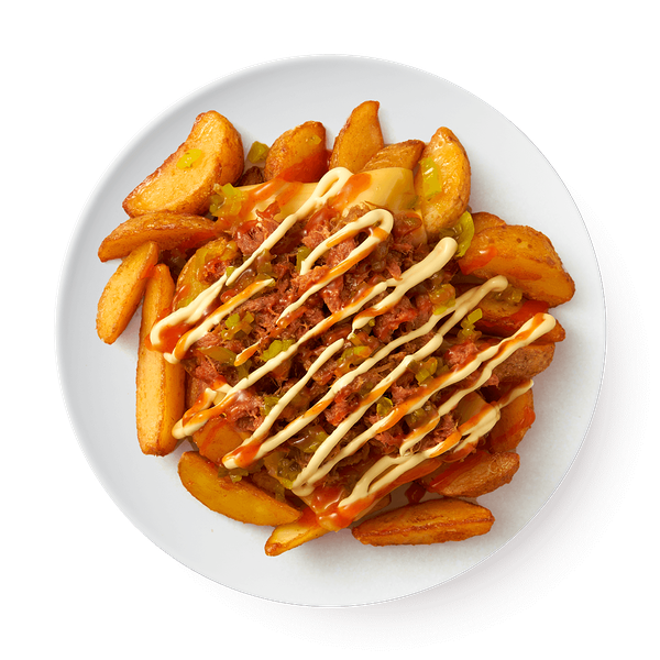 Картофель с рваной ветчиной из говяжьей грудинки «Из Лавки»