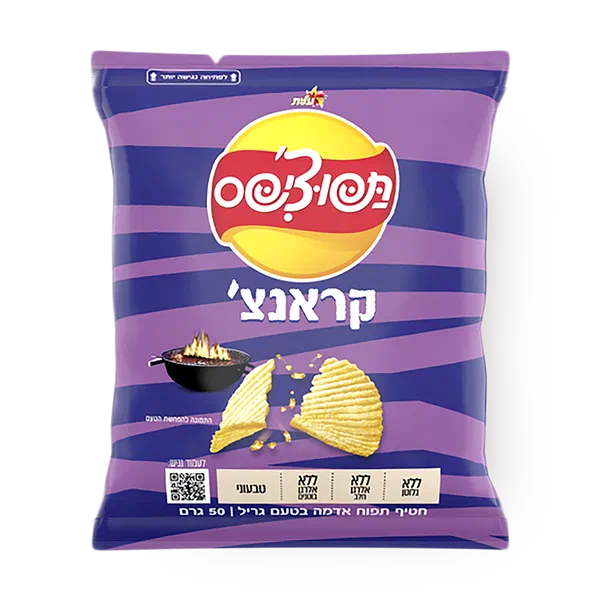 חטיף תפוצ'יפס קראנצ' בטעם גריל
