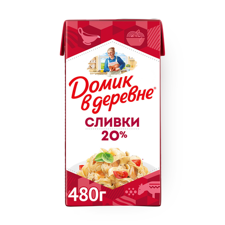 Сливки 20% «Домик в деревне» стерилизованные