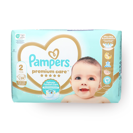Pampers Premium Care diapers, size 2