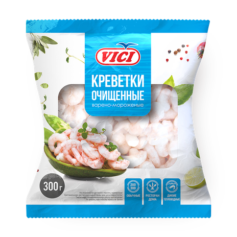 Креветки очищенные Vici замороженные