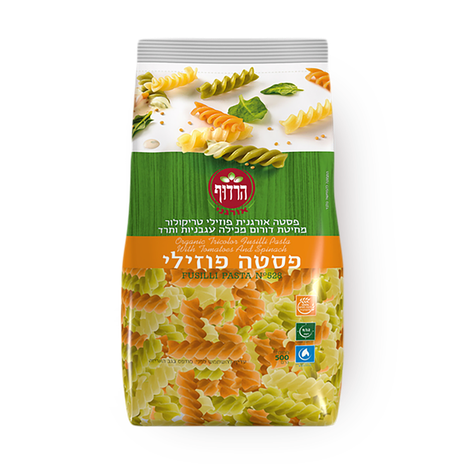Puzli tricolor pasta contains tomatoes and spinach