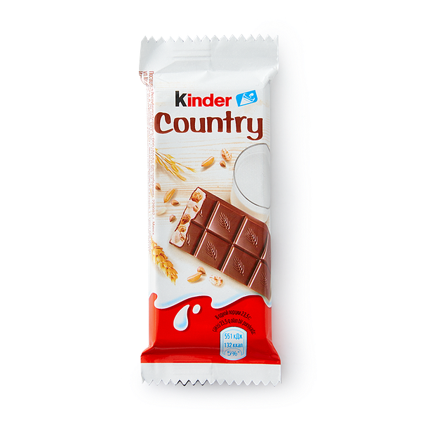 Шоколад Kinder Country с молочно-злаковой начинкой
