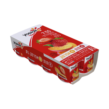 Strawberry and peach yogurt Yoplait multipack
