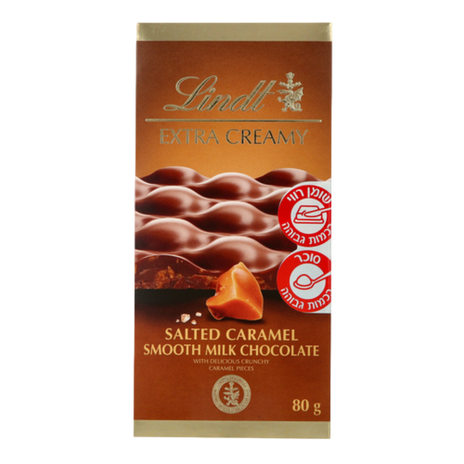 Lindat extra creamy salted caramel smooth milk chocolate