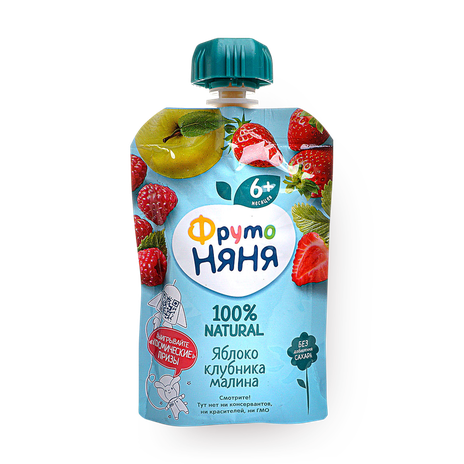 Десерт «Фрутоняня» яблоко-клубника-малина