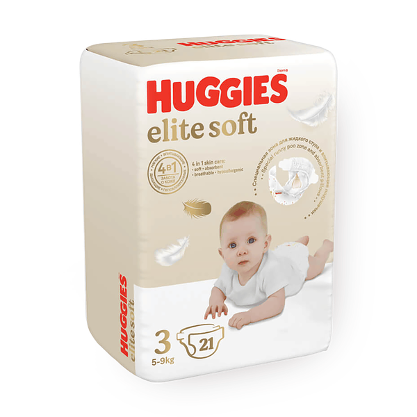 Подгузники Huggies Elite Soft 3