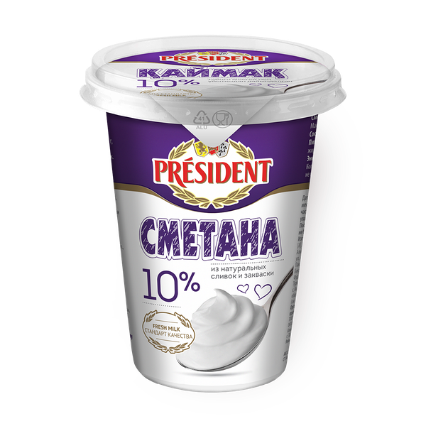 Сметана «President» 10%