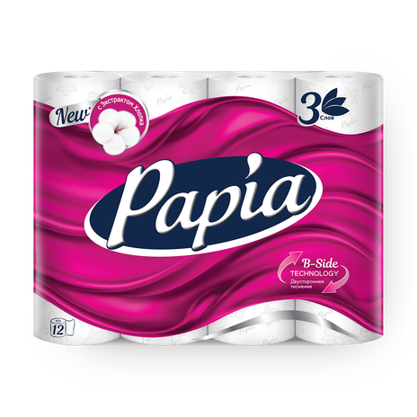 Туалетная бумага Papia 3 слоя
