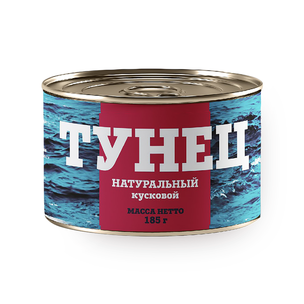 Тунец полосатый кусковой «Морской риф» в собственном соку