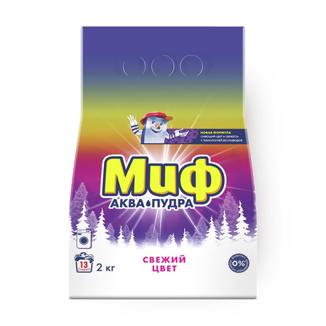 Стиральный порошок «Миф» Аквапудра Свежий цвет
