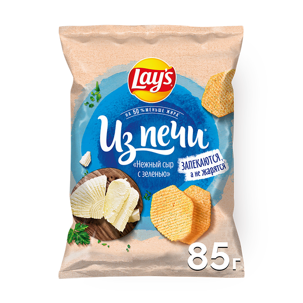 Чипсы картофельные Lay's Из печи Сливочный сыр-зелень