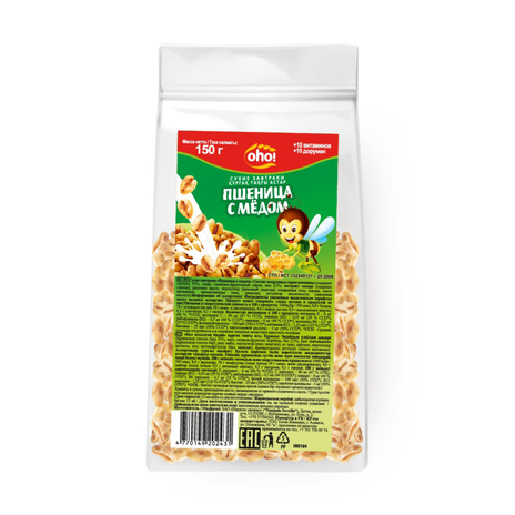 Сухой завтрак Oho пшеница с мёдом
