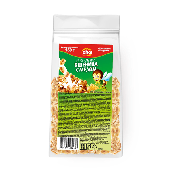 Сухой завтрак Oho пшеница с мёдом