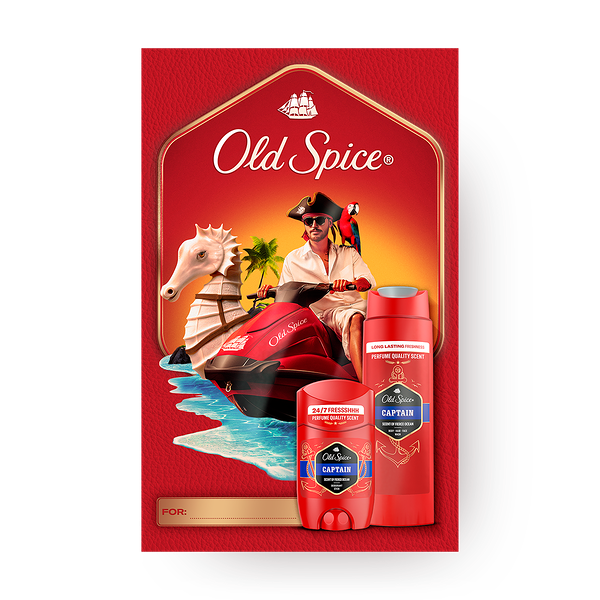 Набор подарочный Old Spice Captain дезодорант-стик и гель для душа 2 в 1