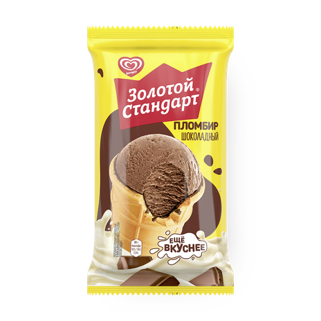 Мороженое «Инмарко» Золотой стандарт, стаканчик пломбир шоколадный