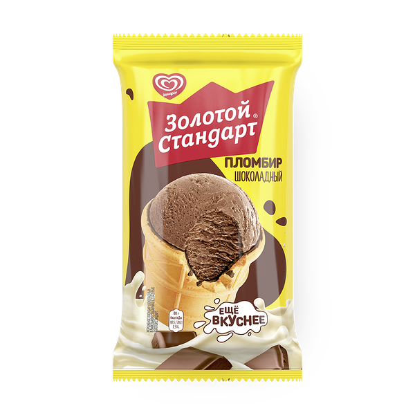 Мороженое «Инмарко» Золотой стандарт, стаканчик пломбир шоколадный