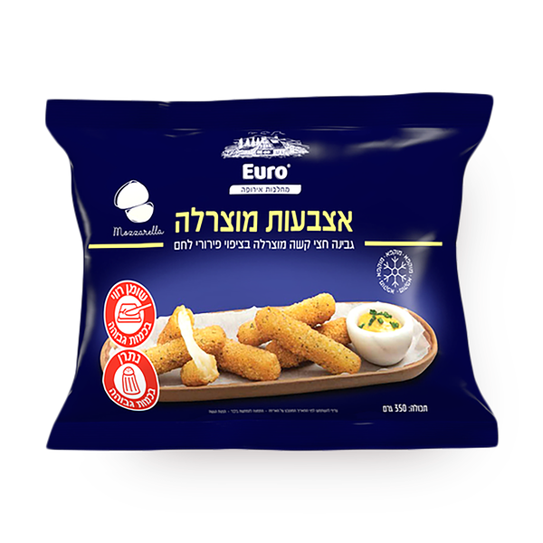 Euro cheese mozzarella fingers topped with breadcrumbs