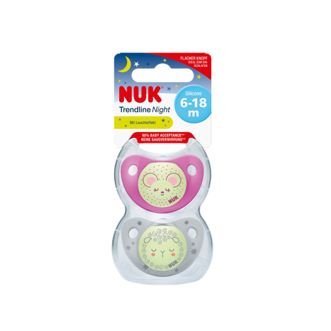 NUK מוצץ זוהר בחושך 6-18 חודשים