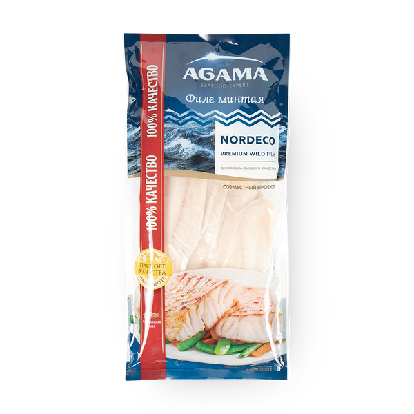 Минтай филе Agama без кожи замороженное